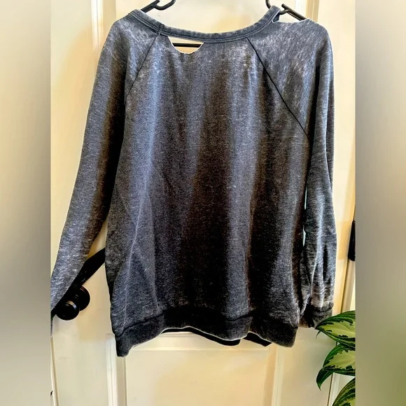 Chaser “ Champagne Leather & Rock & Roll” Distressed Sweatshirt - Picture 7 of 7